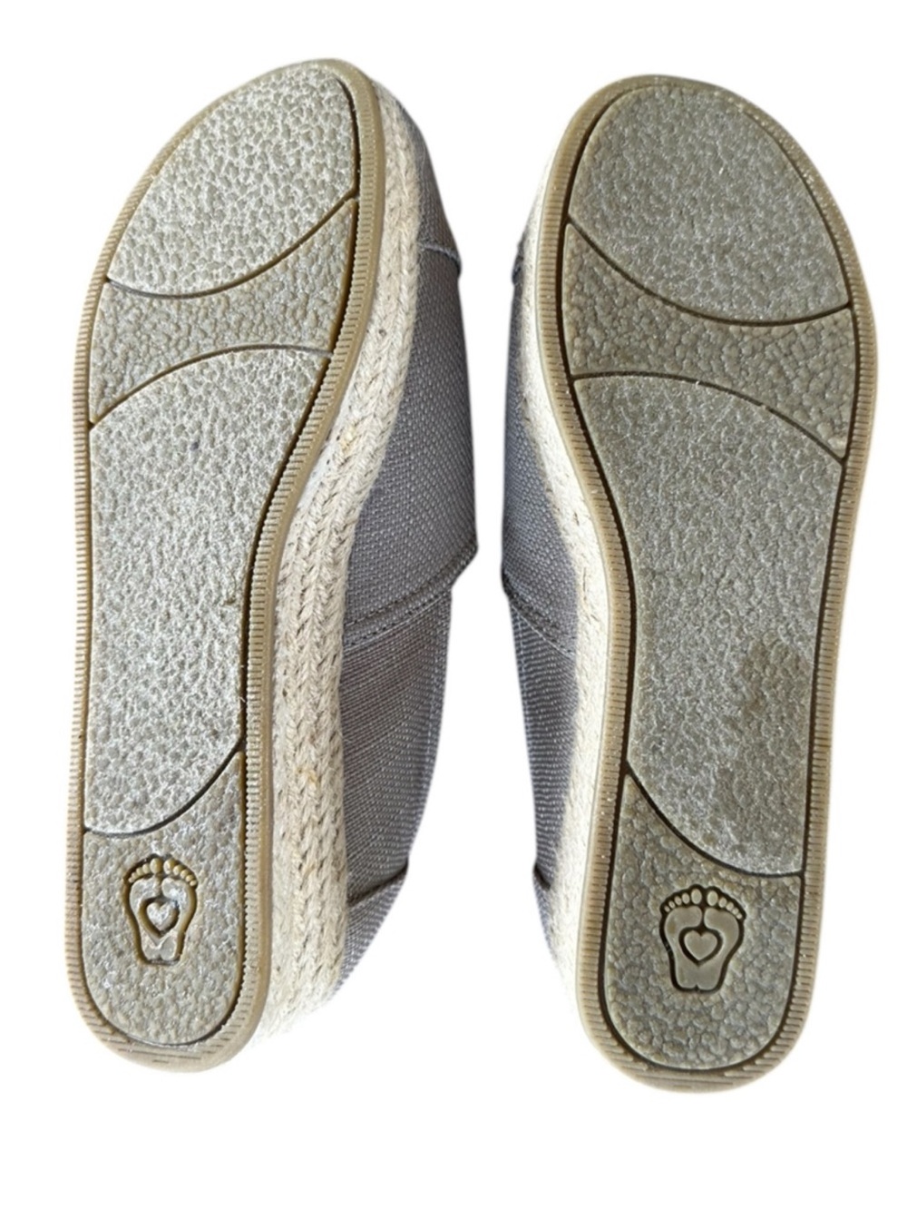 BOBS by Skechers Beige Canvas Slip-On Memory Foam Casual Women’s Shoes - Picture 10 of 11